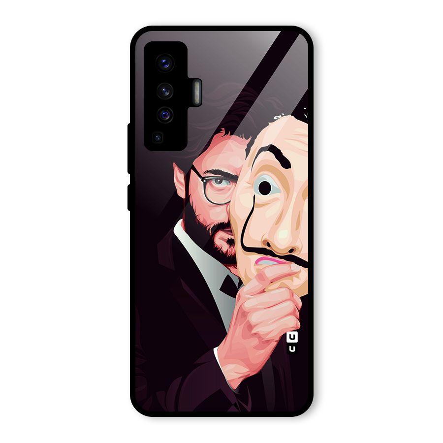 Money Heist Professor Art Glass Back Case for Vivo X50