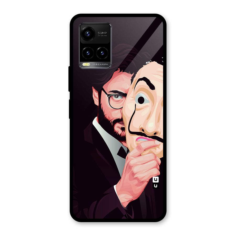 Money Heist Professor Art Glass Back Case for Vivo Y21T
