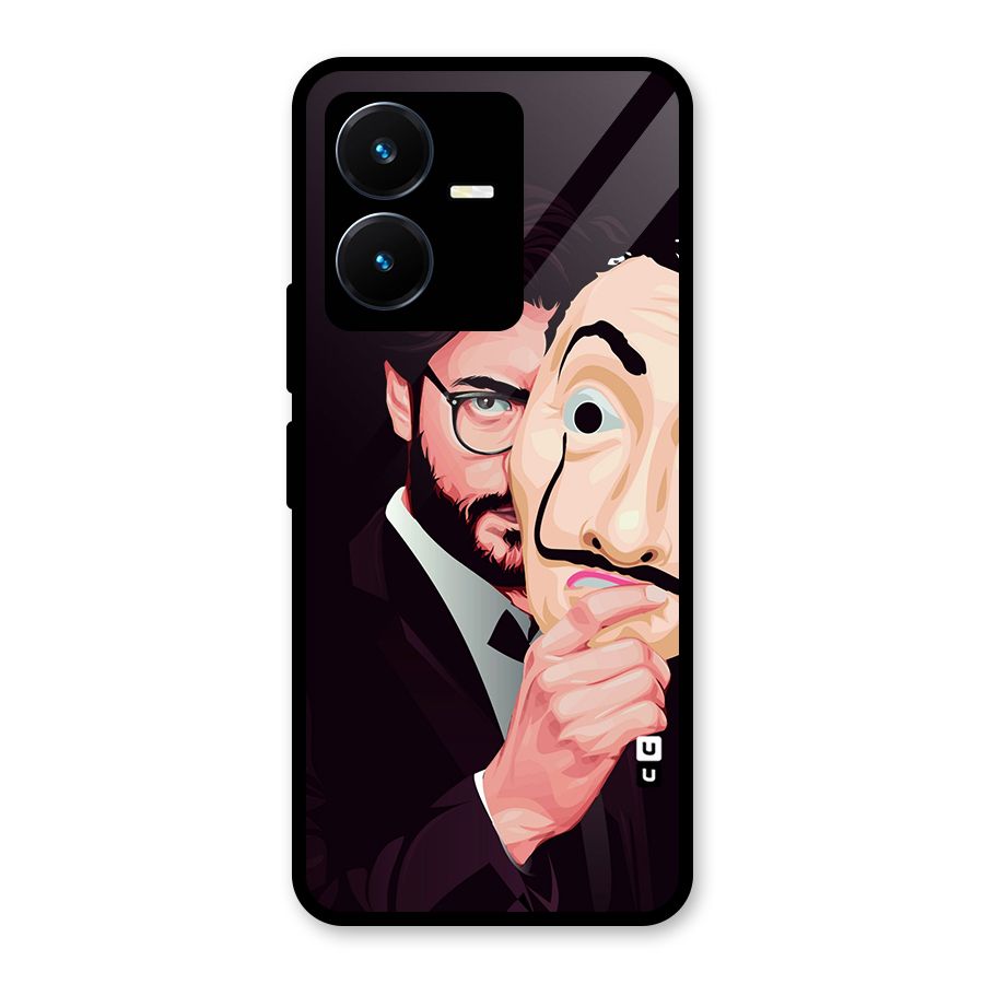 Money Heist Professor Art Glass Back Case for Vivo Y22
