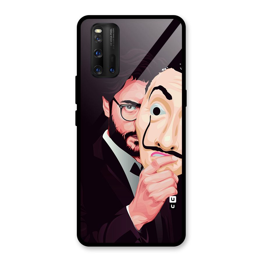Money Heist Professor Art Glass Back Case for Vivo iQOO 3