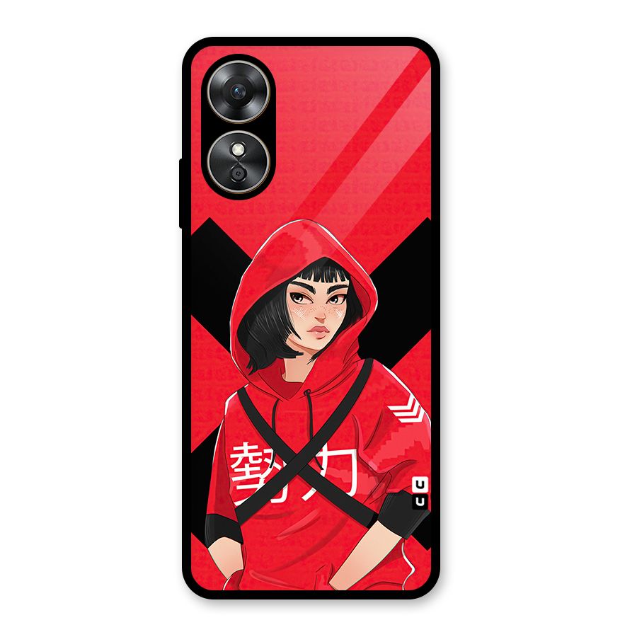 Money Heist Tokyo Digital Art Glass Back Case for Oppo A17