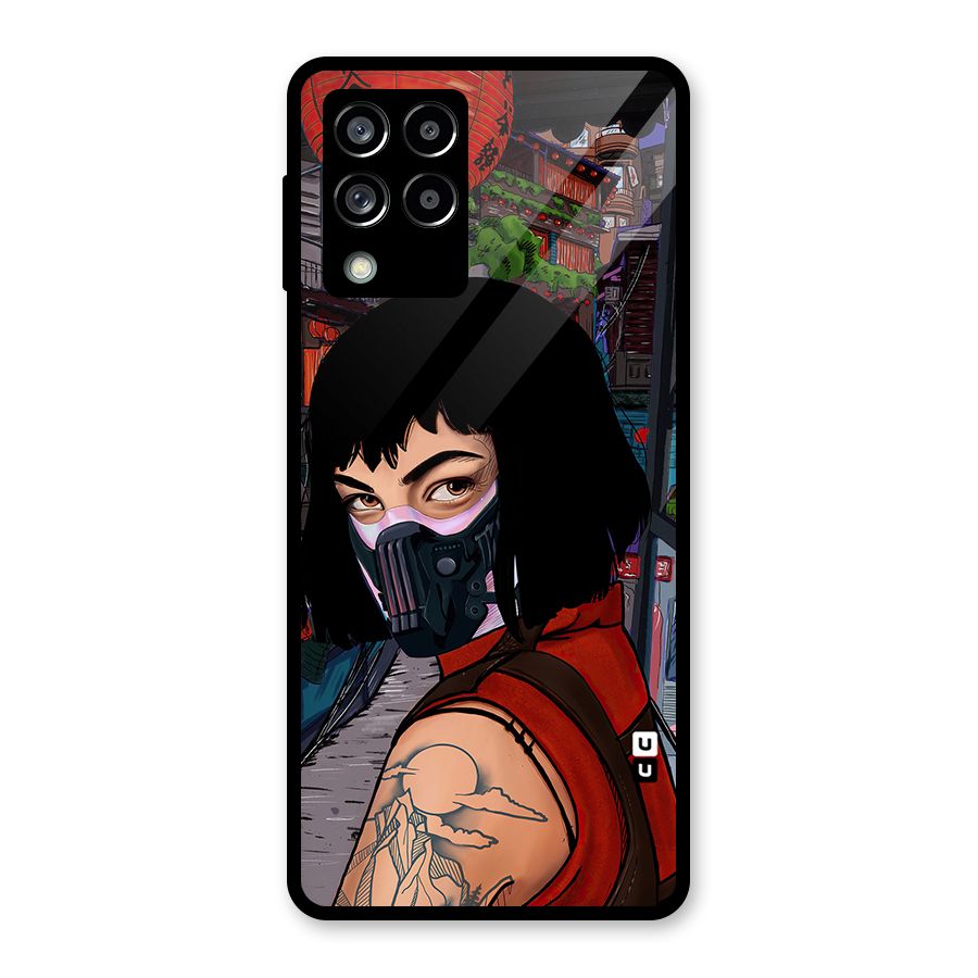 Money Heist Tokyo Mask Glass Back Case for Galaxy M53 5G