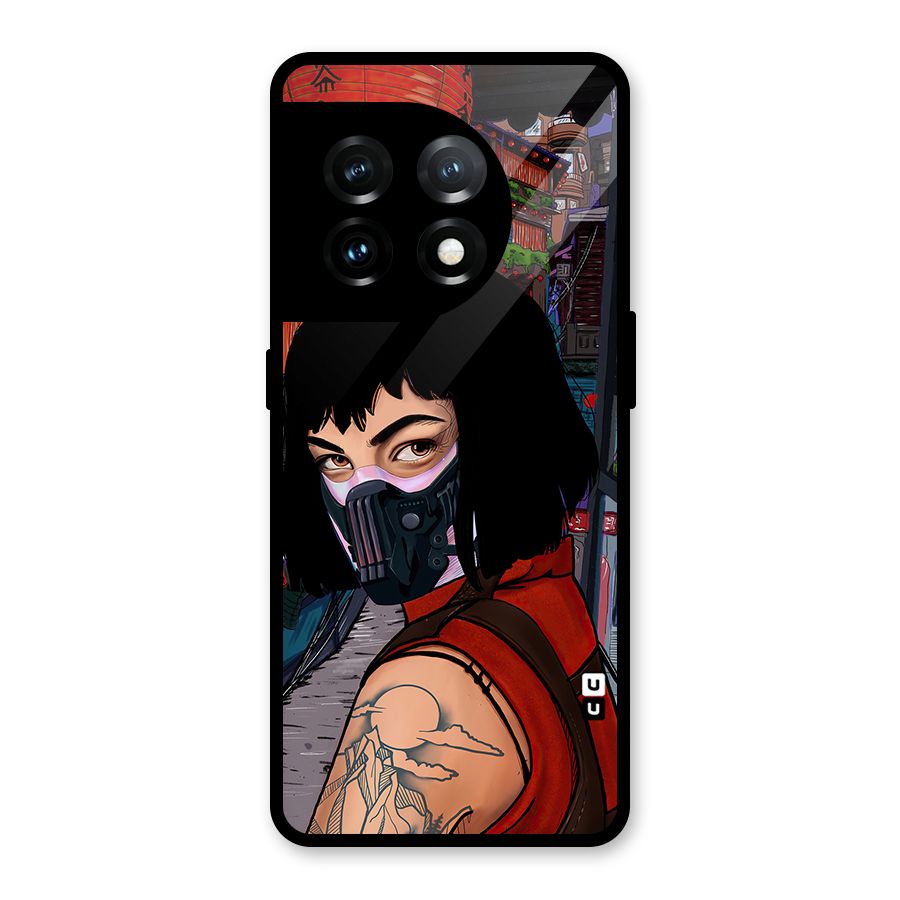 Money Heist Tokyo Mask Glass Back Case for OnePlus 11