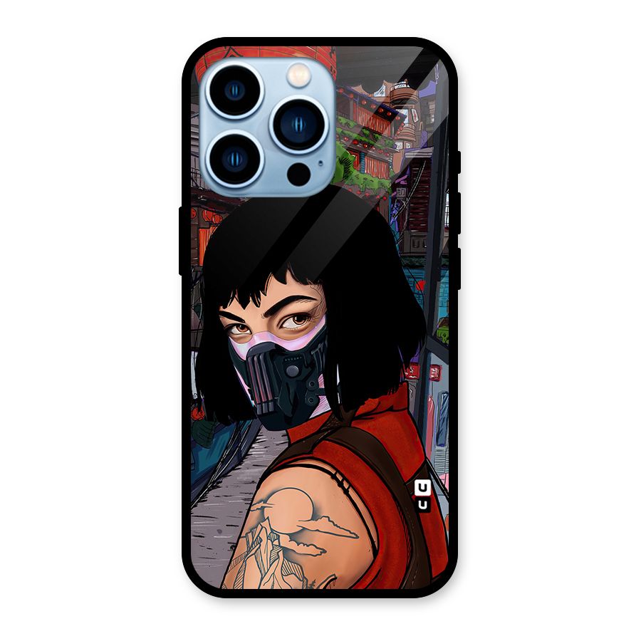 Money Heist Tokyo Mask Glass Back Case for iPhone 13 Pro