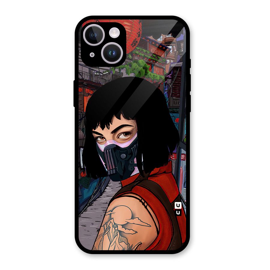 Money Heist Tokyo Mask Glass Back Case for iPhone 14 Plus