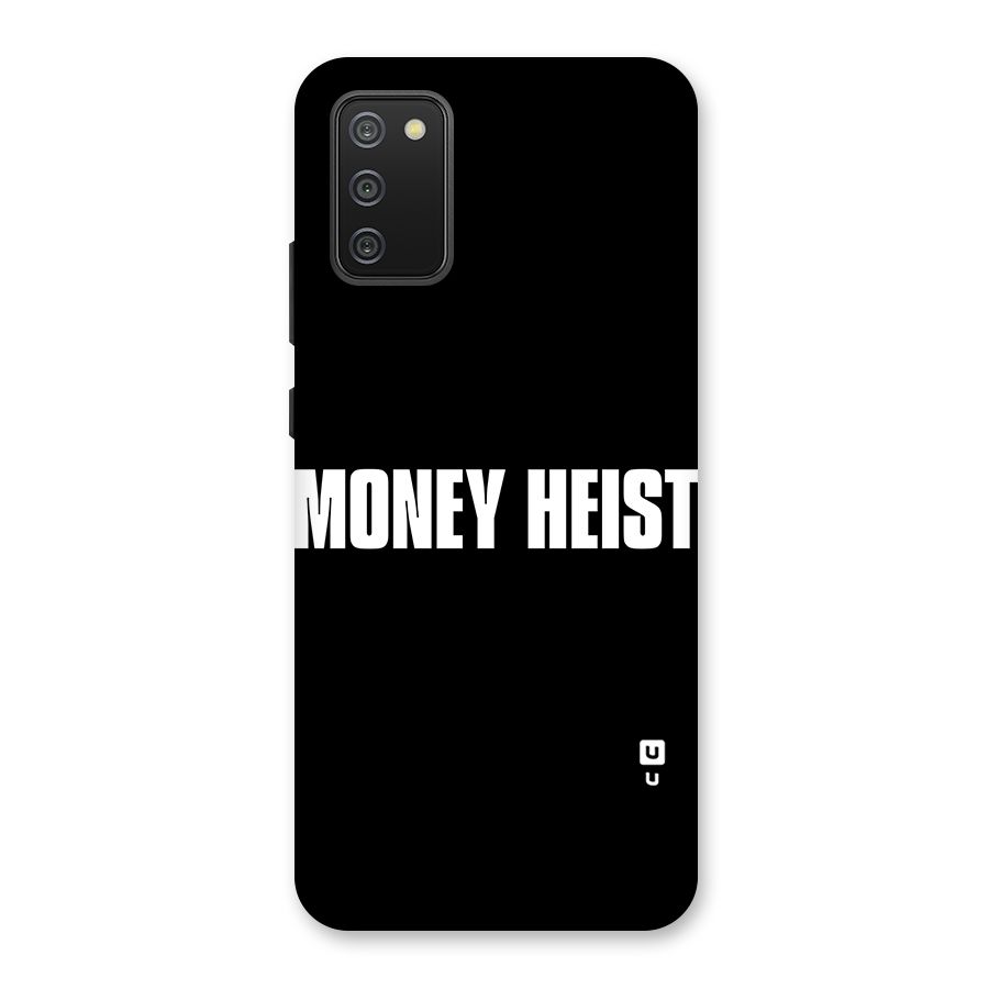 Money Heist Typography Back Case for Galaxy M02s
