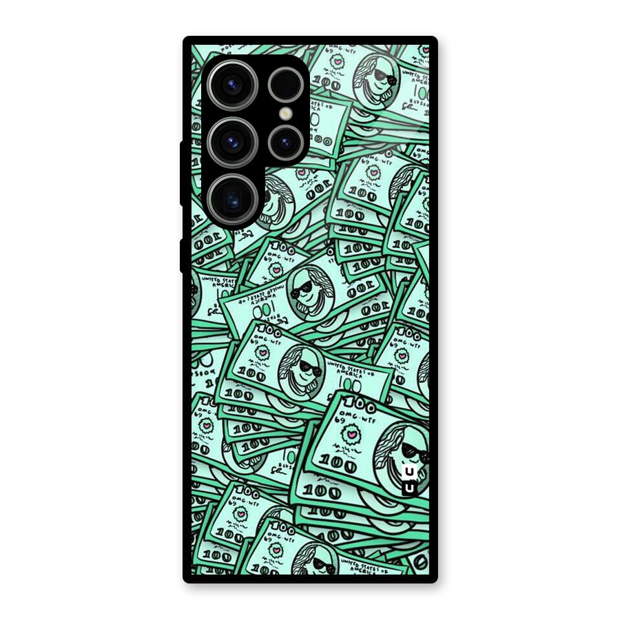 Money Swag Glass Back Case for Galaxy S23 Ultra