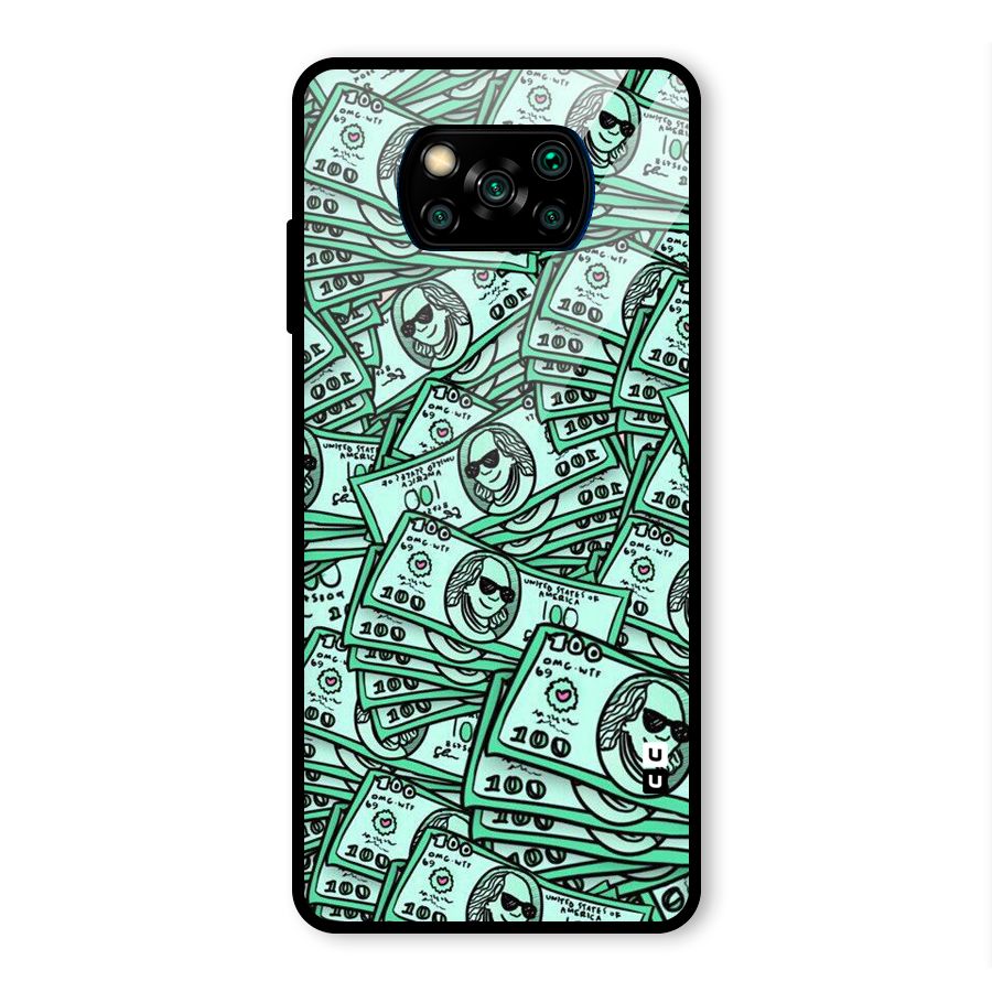 Money Swag Glass Back Case for Poco X3 Pro