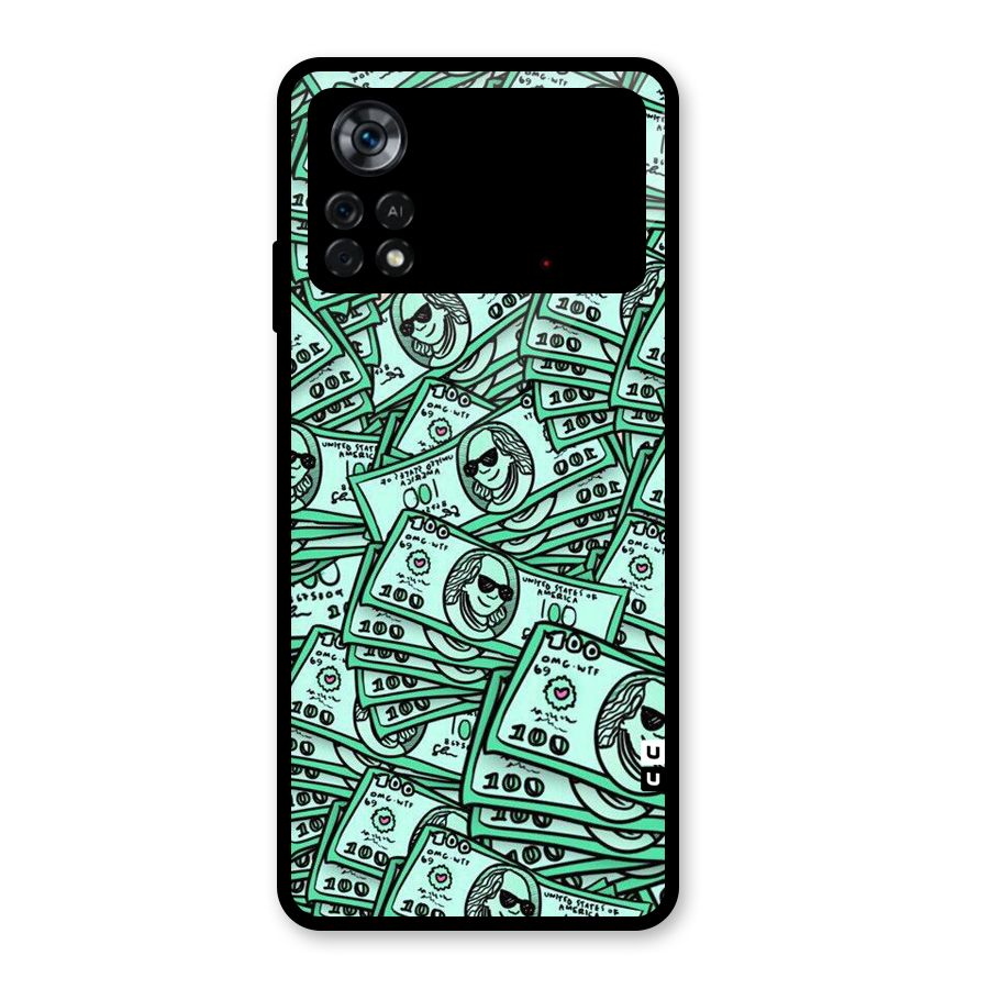 Money Swag Glass Back Case for Poco X4 Pro 5G