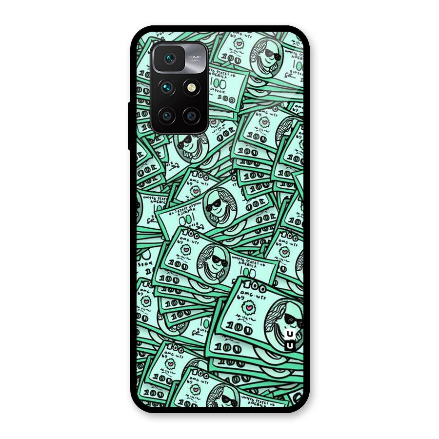 Money Swag Glass Back Case for Redmi 10 Prime