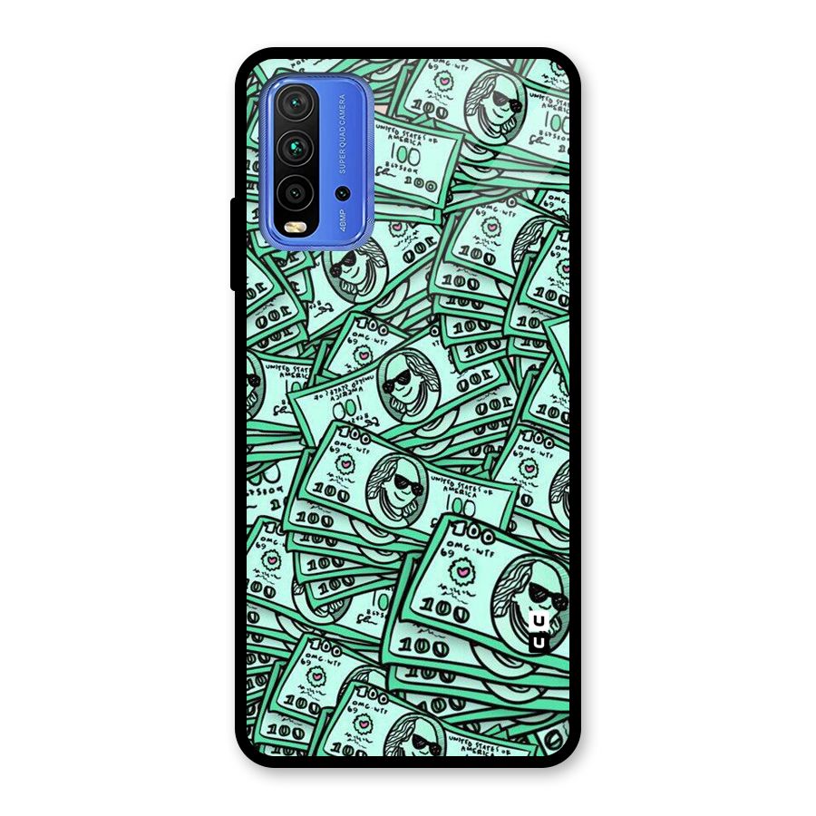 Money Swag Glass Back Case for Redmi 9 Power