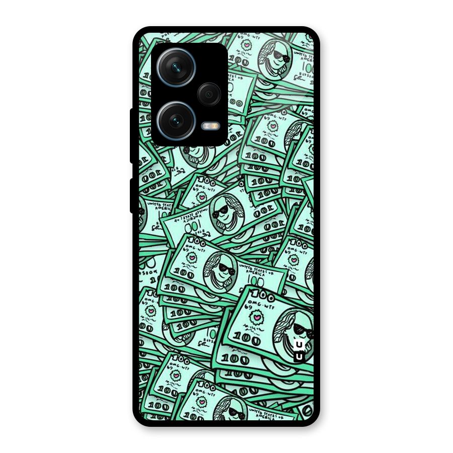 Money Swag Glass Back Case for Redmi Note 12 Pro Plus 5G