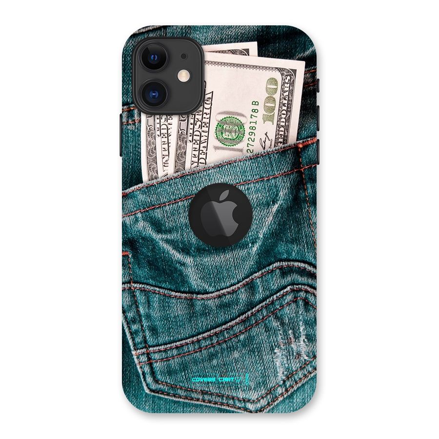 Money in Jeans Back Case for iPhone 11 Logo Cut