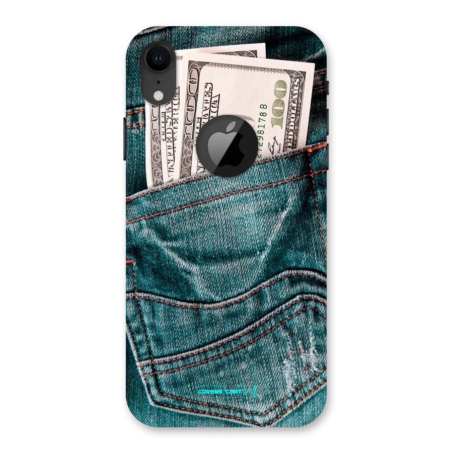 Money in Jeans Back Case for iPhone XR Logo Cut