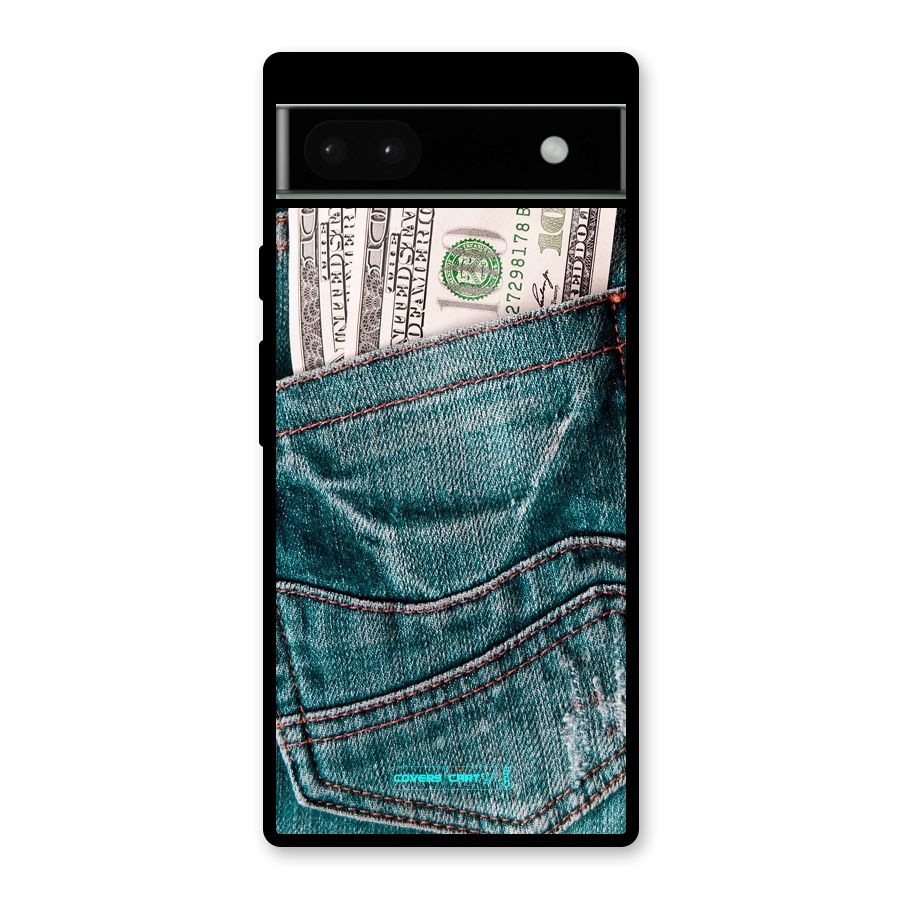 Money in Jeans Glass Back Case for Google Pixel 6a