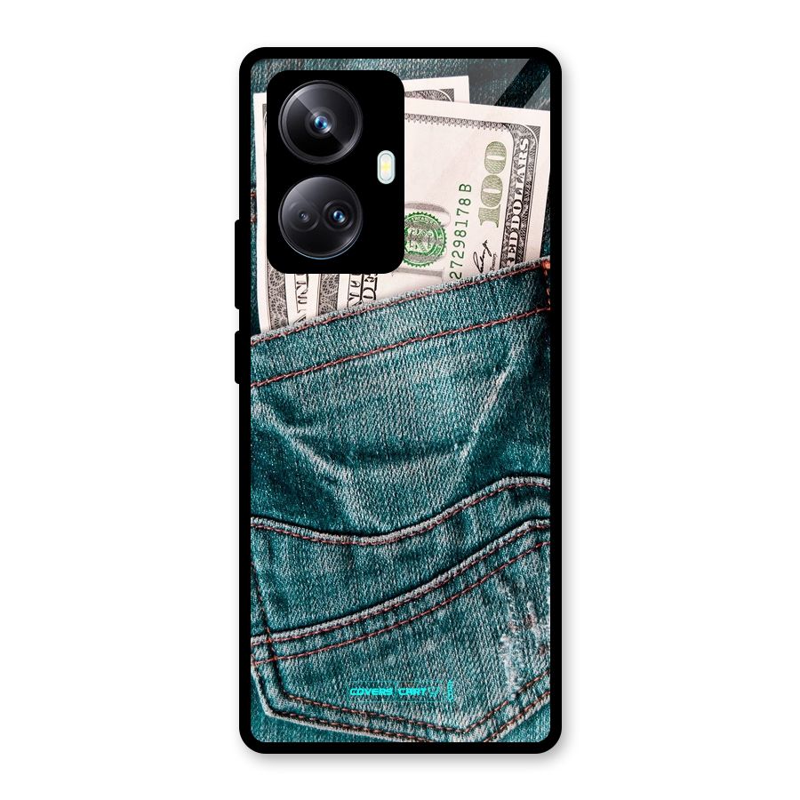 Money in Jeans Glass Back Case for Realme 10 Pro Plus