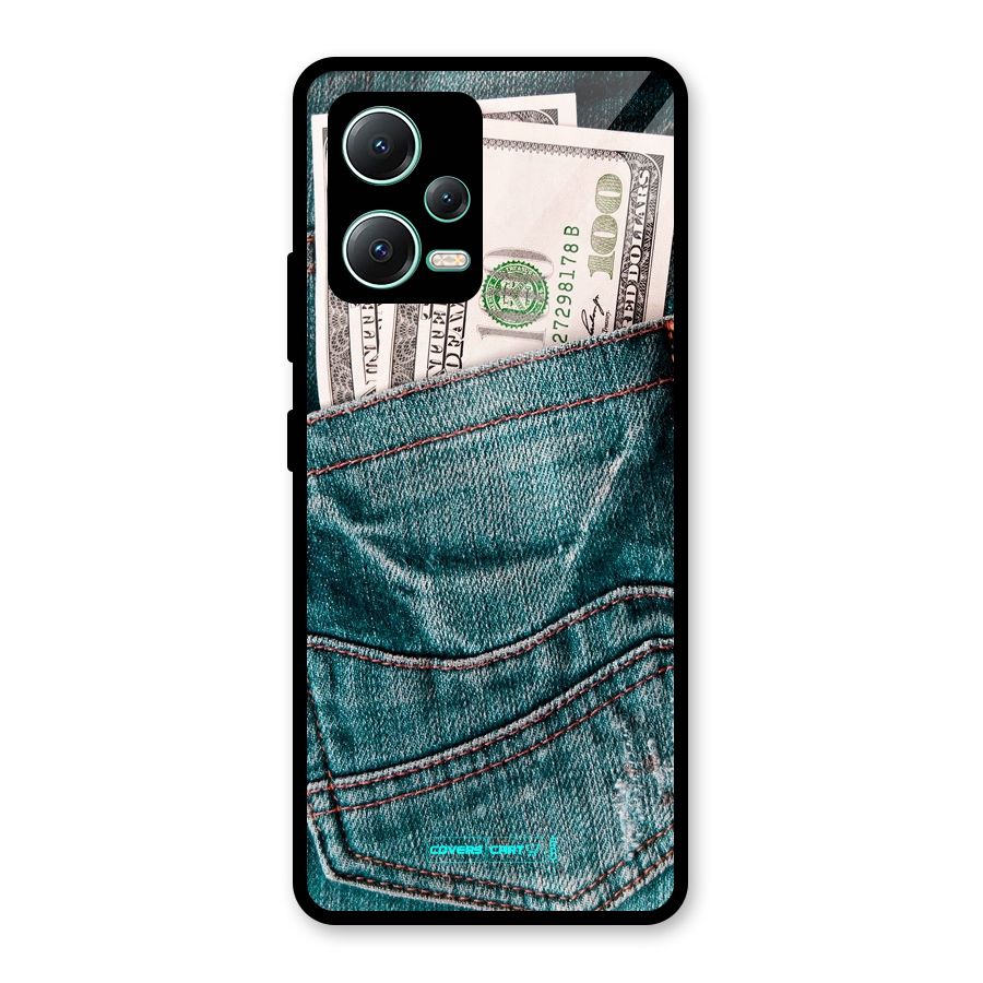 Money in Jeans Glass Back Case for Redmi Note 12 5G