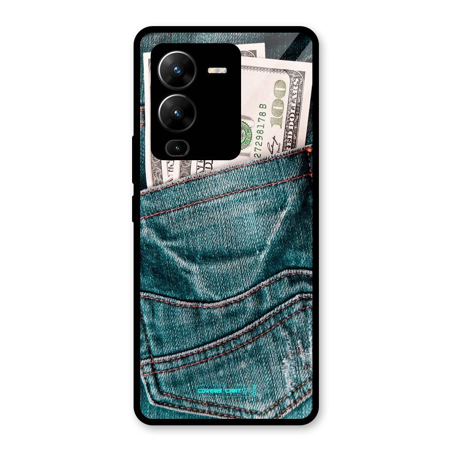 Money in Jeans Glass Back Case for Vivo V25 Pro