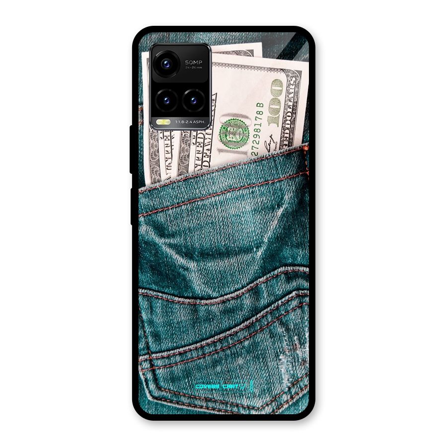 Money in Jeans Glass Back Case for Vivo Y21T