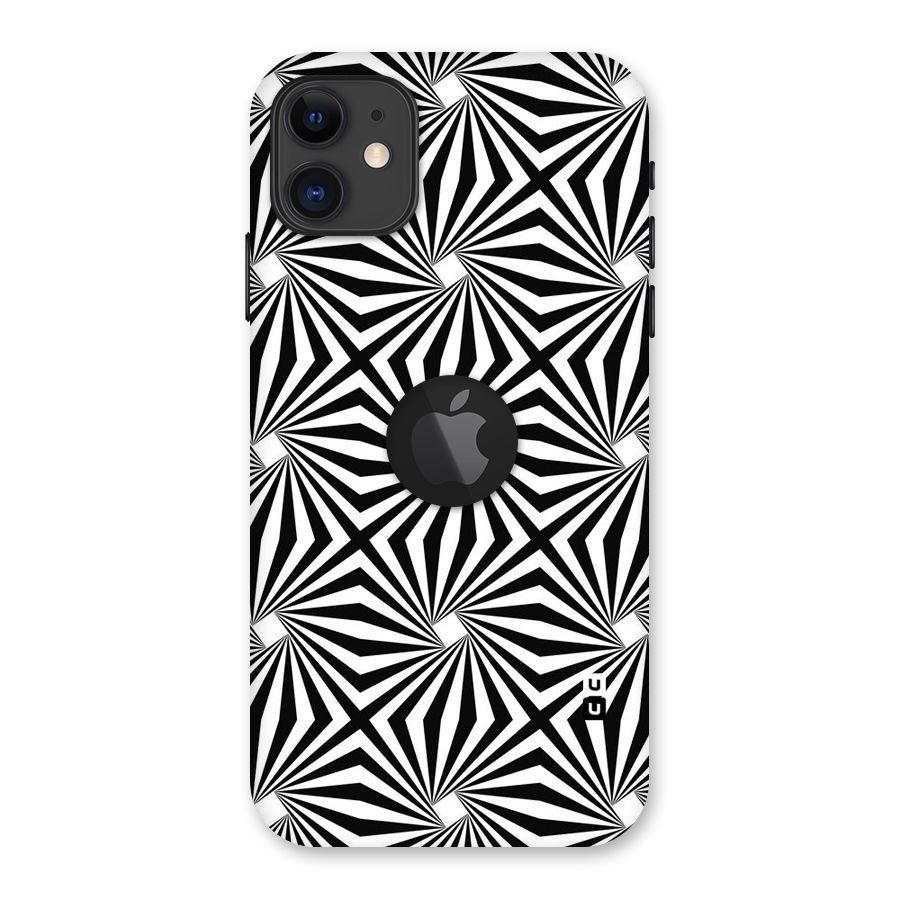 Monochromatic Swirls Back Case for iPhone 11 Logo Cut