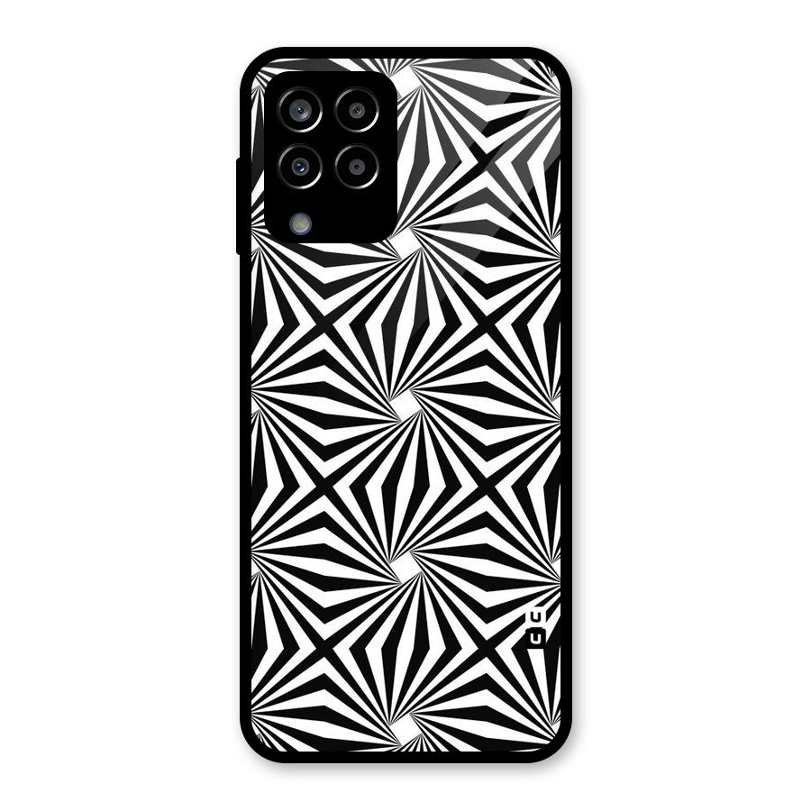 Monochromatic Swirls Glass Back Case for Galaxy M33