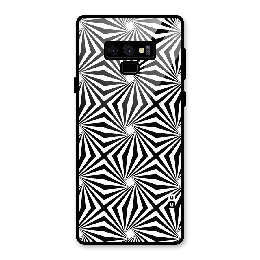 Monochromatic Swirls Glass Back Case for Galaxy Note 9