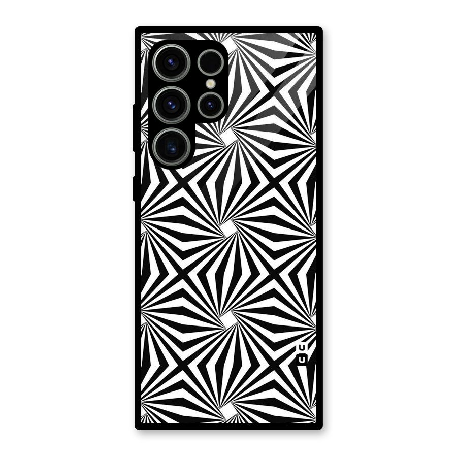 Monochromatic Swirls Glass Back Case for Galaxy S23 Ultra