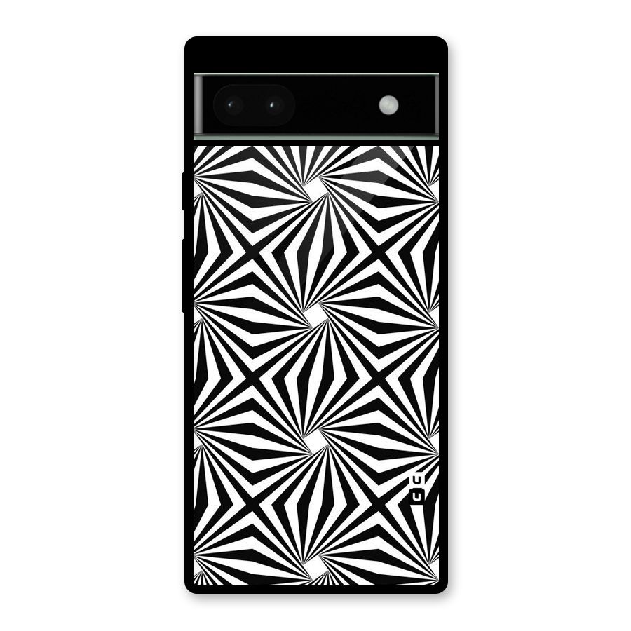 Monochromatic Swirls Glass Back Case for Google Pixel 6a