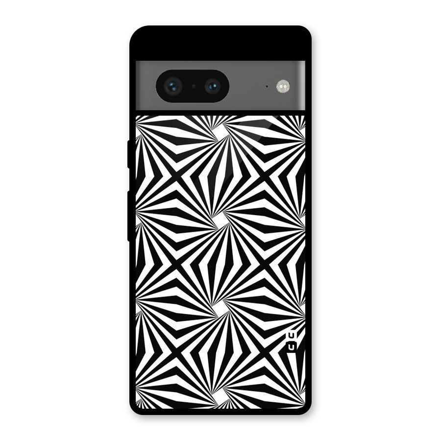 Monochromatic Swirls Glass Back Case for Google Pixel 7