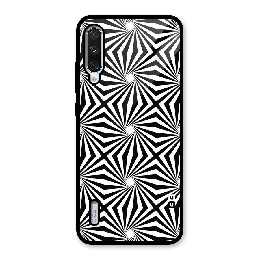 Monochromatic Swirls Glass Back Case for Mi A3