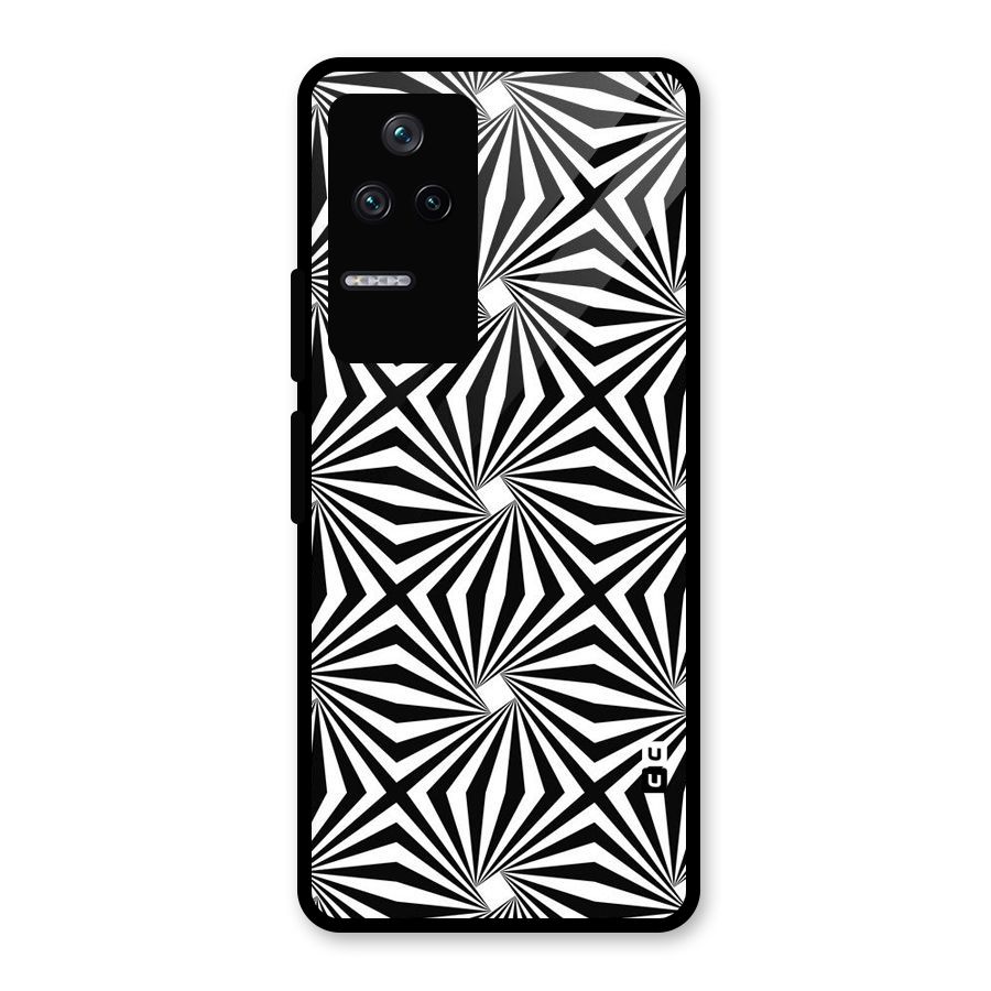 Monochromatic Swirls Glass Back Case for Poco F4 5G