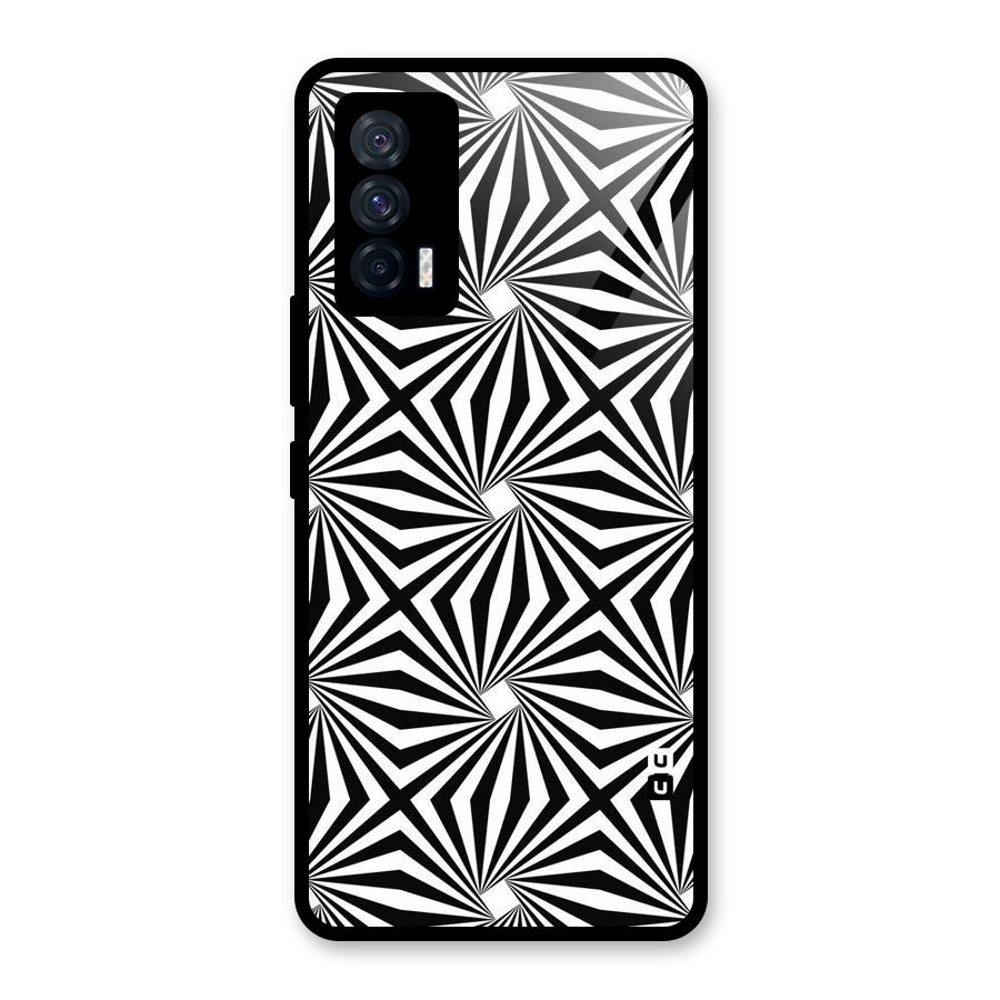 Monochromatic Swirls Glass Back Case for Vivo iQOO 7 5G