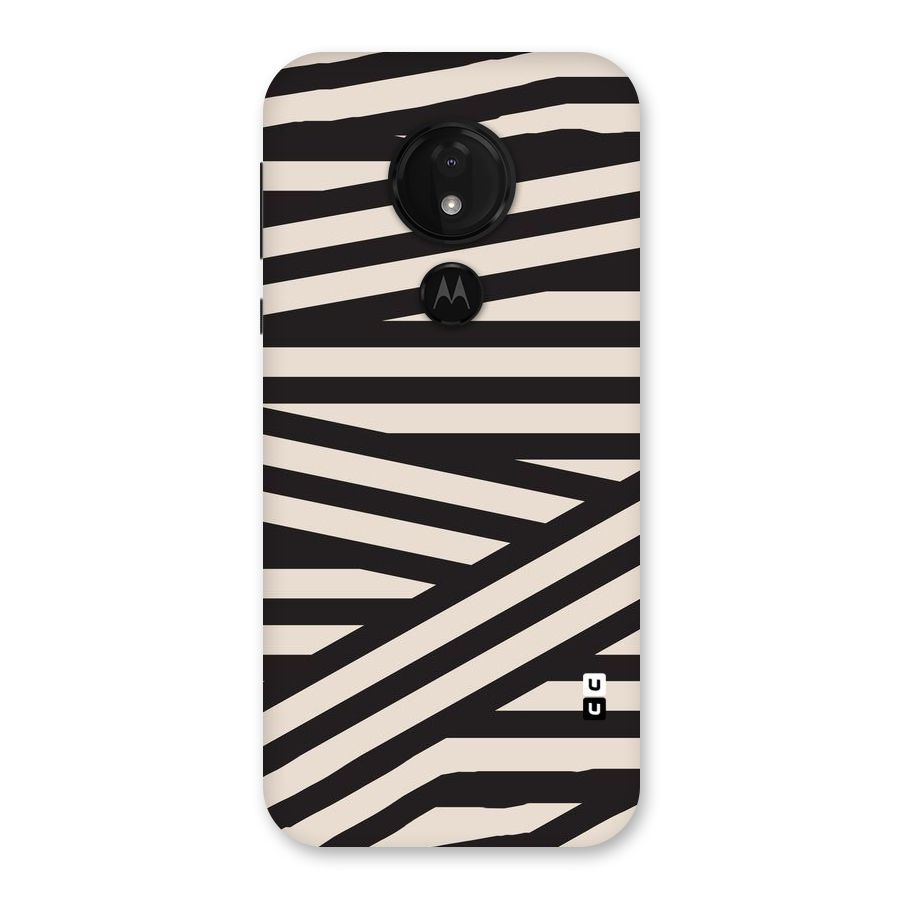 Monochrome Lines Back Case for Moto G7 Power