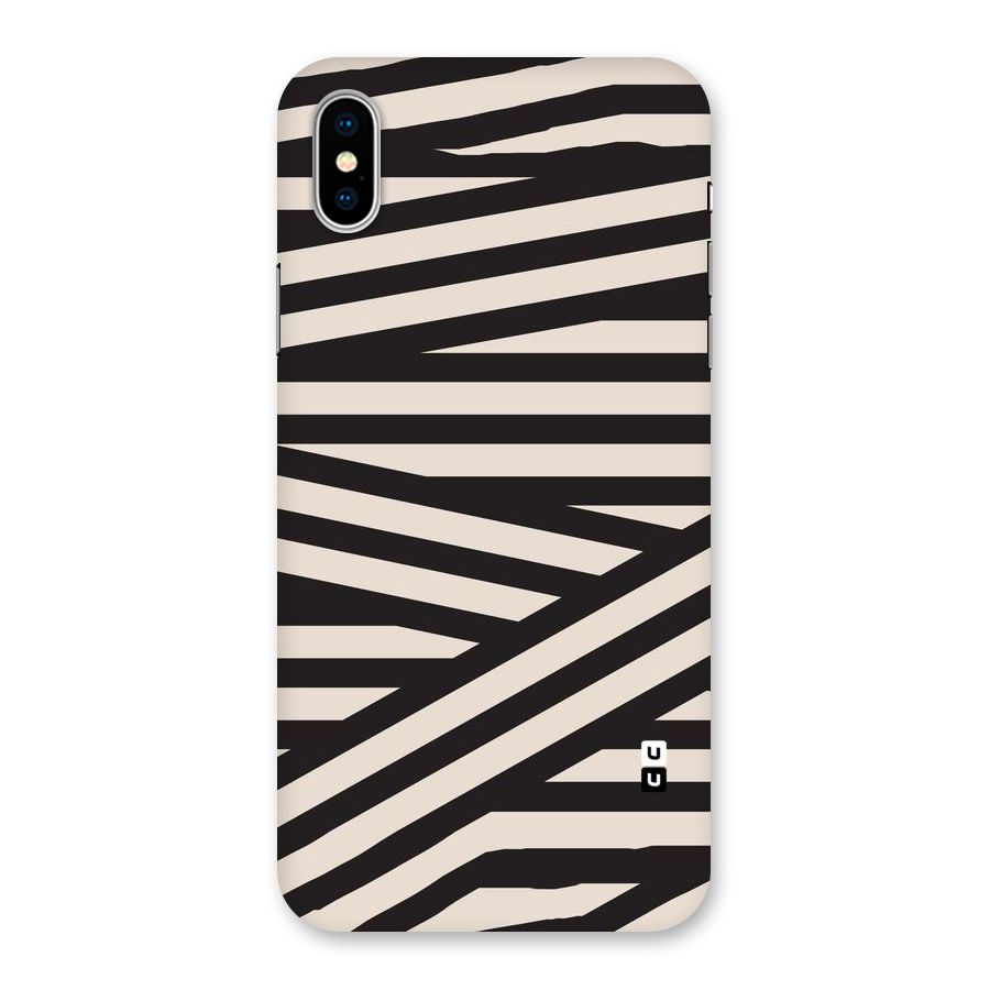 Monochrome Lines Back Case for iPhone XS