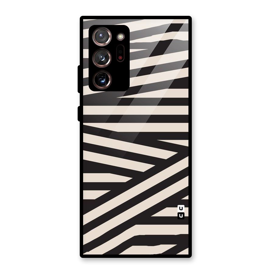 Monochrome Lines Glass Back Case for Galaxy Note 20 Ultra 5G