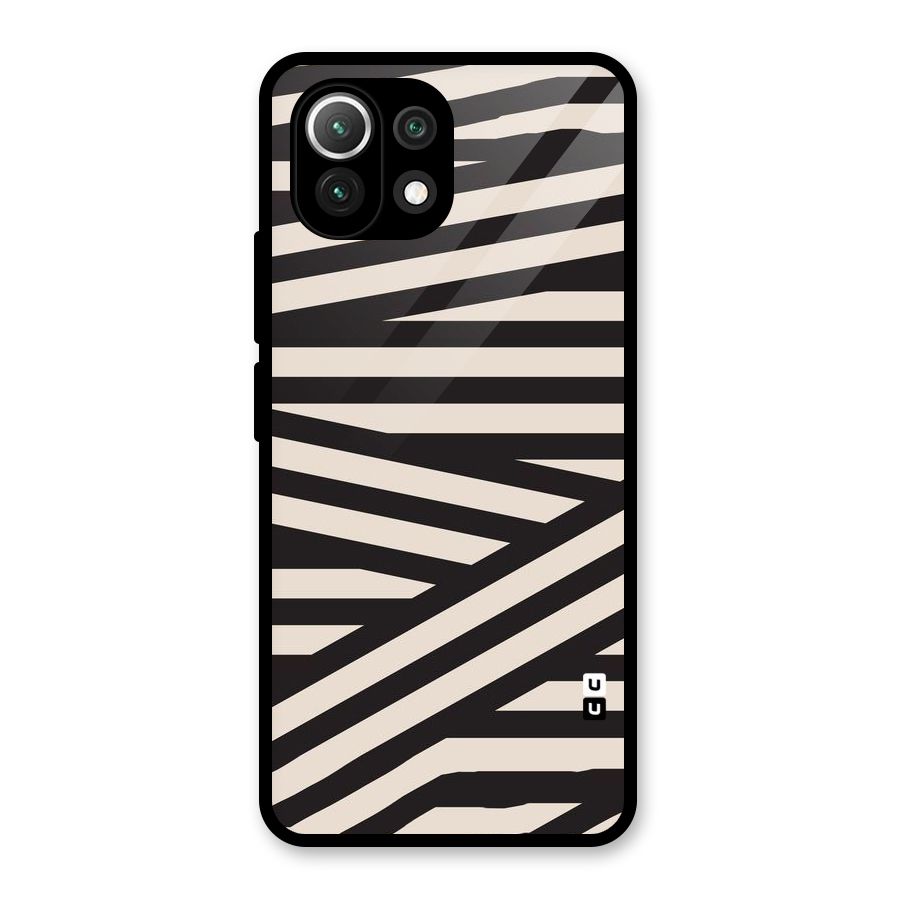 Monochrome Lines Glass Back Case for Mi 11 Lite