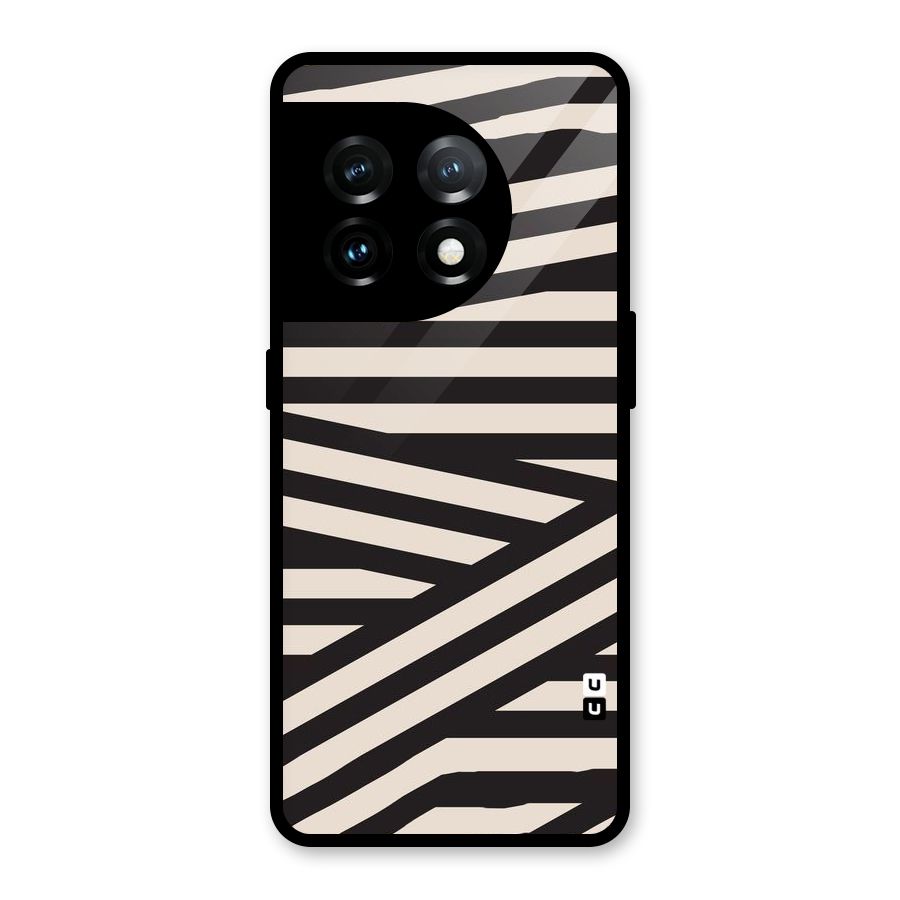 Monochrome Lines Glass Back Case for OnePlus 11