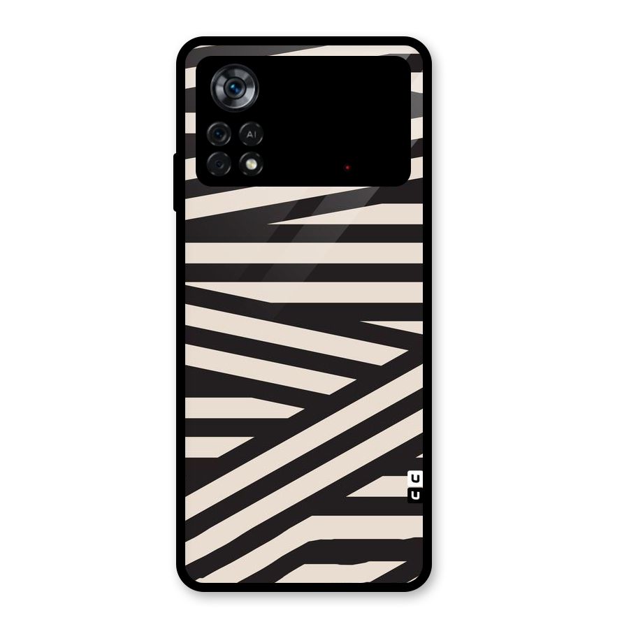 Monochrome Lines Glass Back Case for Poco X4 Pro 5G