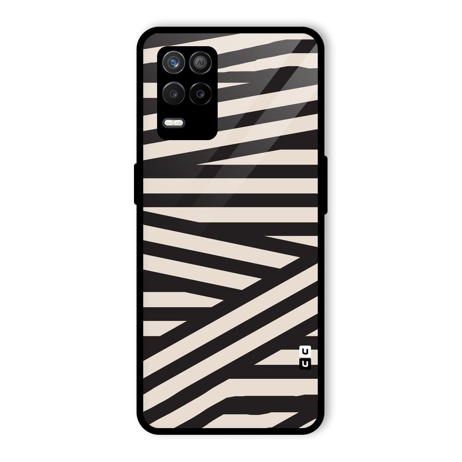 Monochrome Lines Glass Back Case for Realme 9 5G