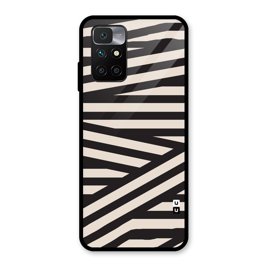 Monochrome Lines Glass Back Case for Redmi 10 Prime