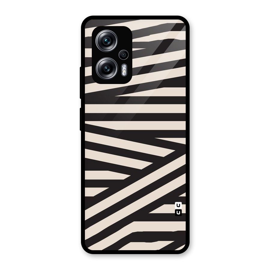Monochrome Lines Glass Back Case for Redmi K50i