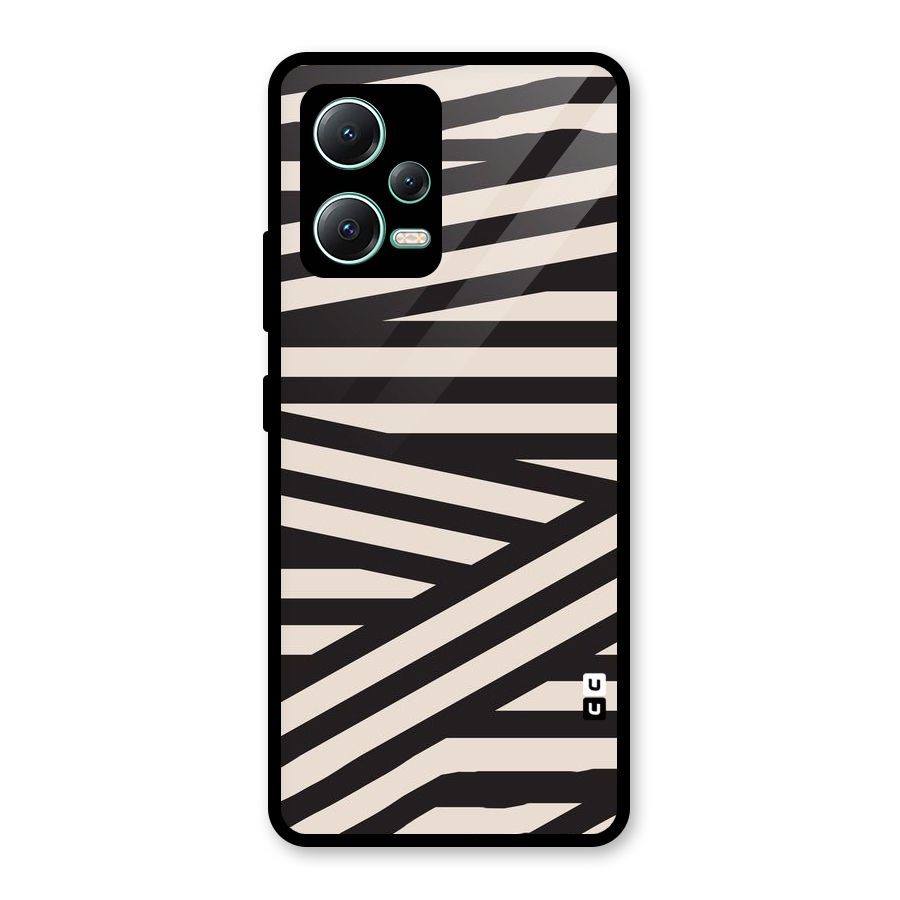Monochrome Lines Glass Back Case for Redmi Note 12 5G