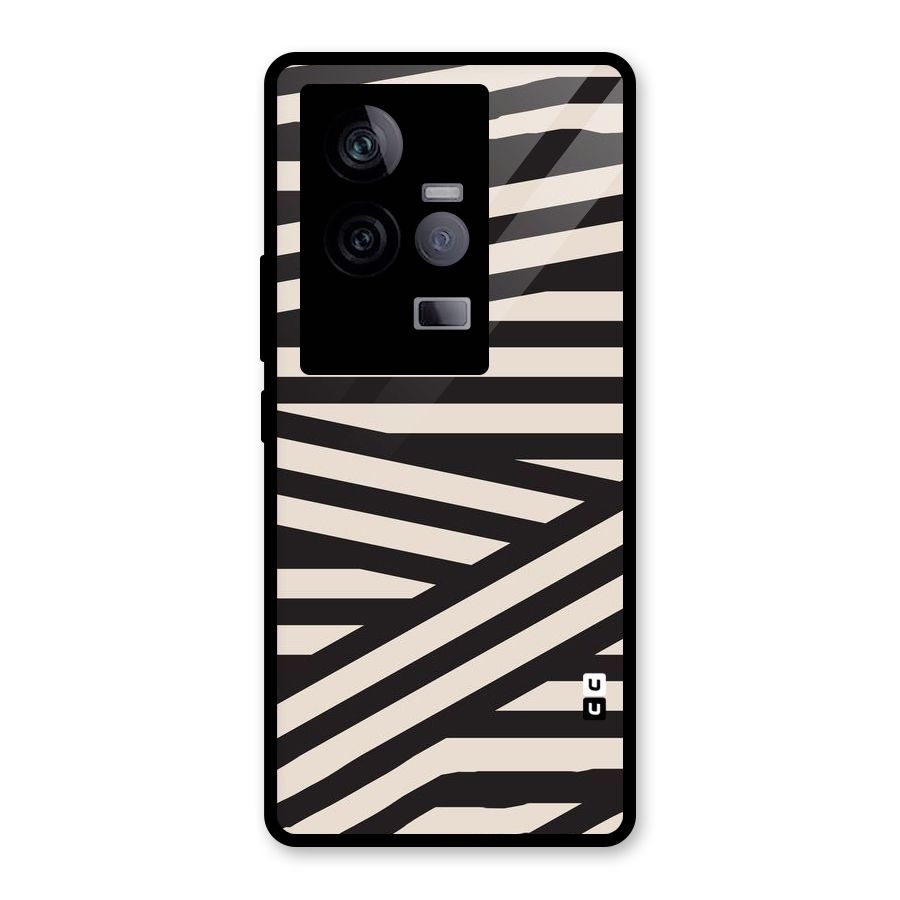 Monochrome Lines Glass Back Case for Vivo iQOO 11 5G