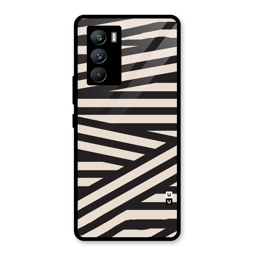 Monochrome Lines Glass Back Case for Vivo iQOO 9 SE