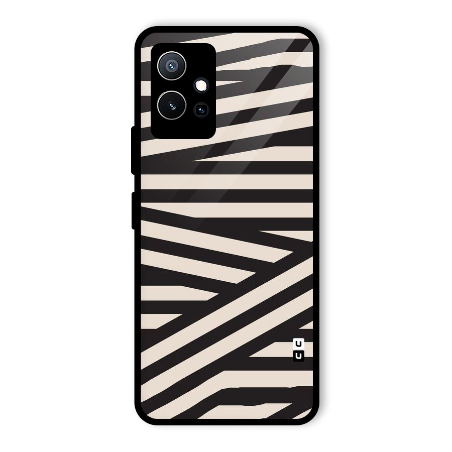 Monochrome Lines Glass Back Case for Vivo iQOO Z6