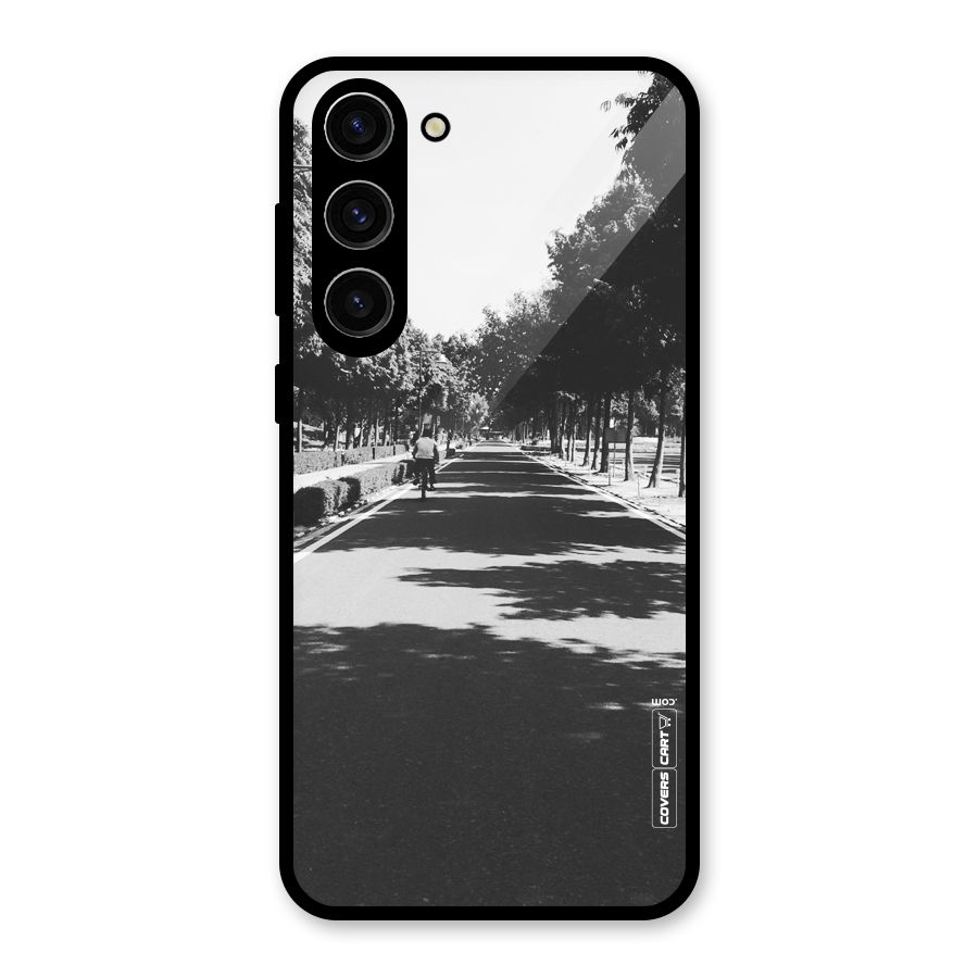 Monochrome Path Glass Back Case for Galaxy S23 Plus