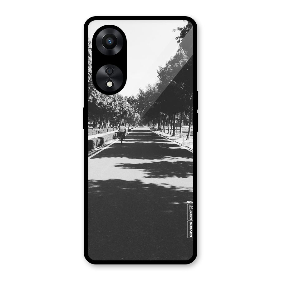 Monochrome Path Glass Back Case for Oppo A78