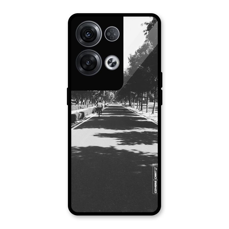 Monochrome Path Glass Back Case for Oppo Reno8 Pro 5G