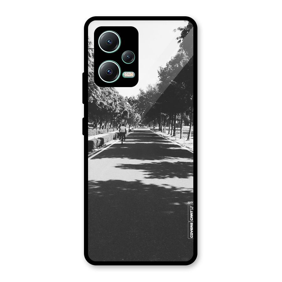 Monochrome Path Glass Back Case for Redmi Note 12 5G