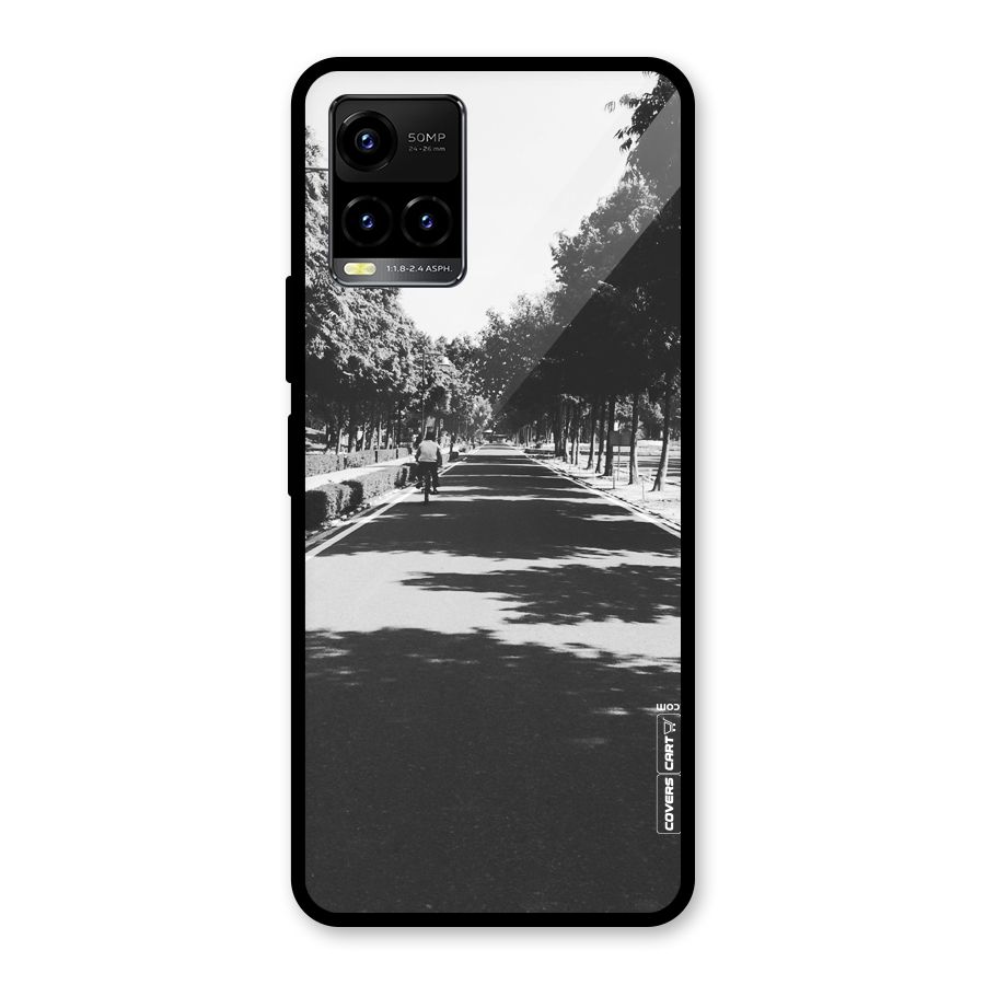 Monochrome Path Glass Back Case for Vivo Y21A